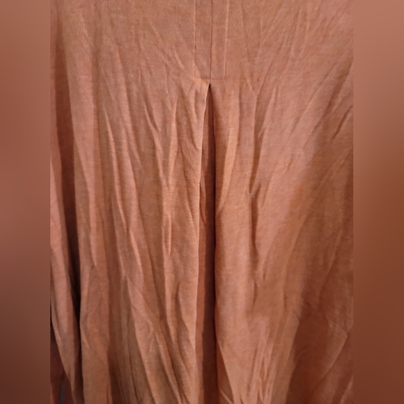 Cabi Hangout Tee Heathered Orange With Gray Striped Hem Relaxed Fit Medium - Picture 5 of 6